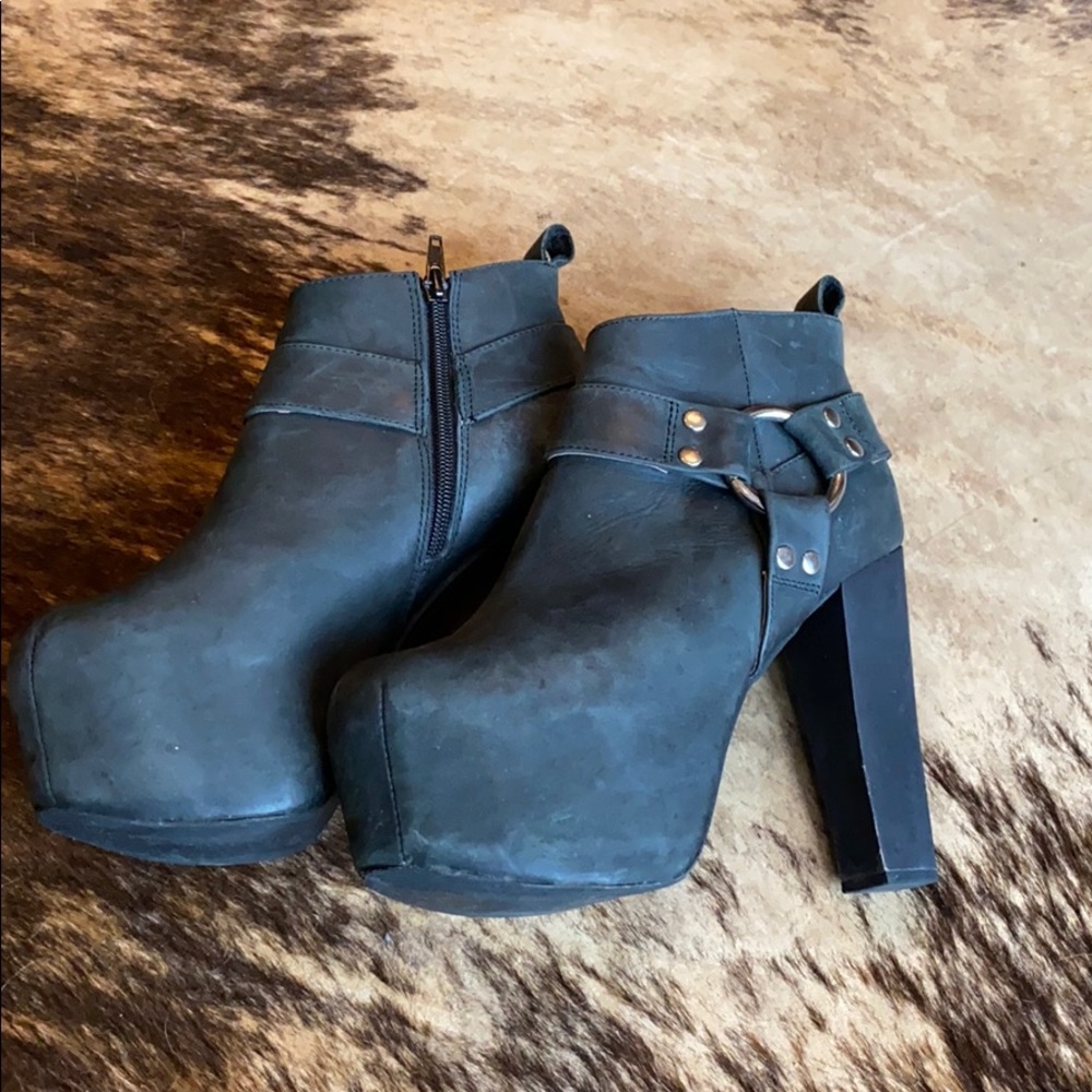 Black platform Jeffrey Campbell booties